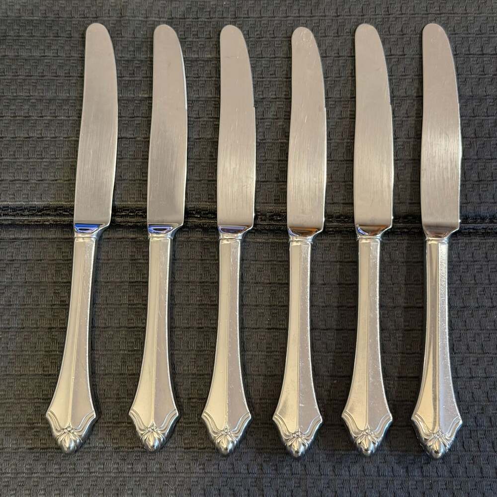 Oneida Kenwood Stainless Hollow Dinner Knives Lot of 6